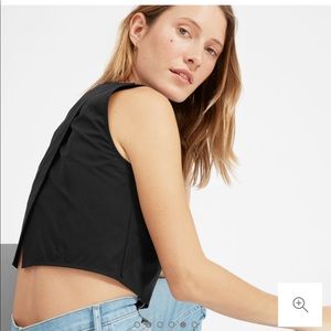 The Clean Cotton Split-Back Crop Top